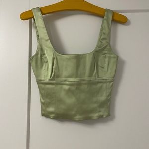 Wilfred Shine Satin Bustier Corset Top